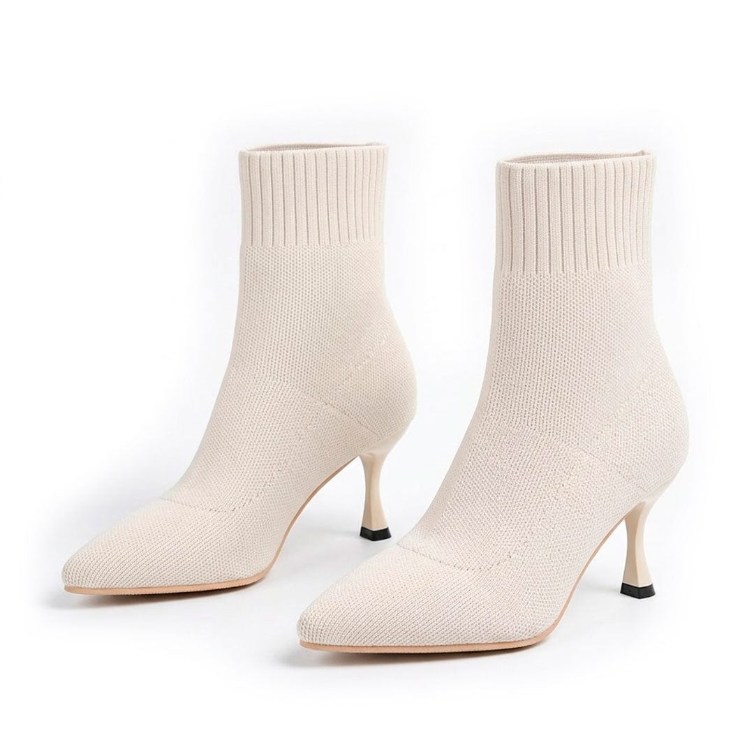 Women's Pointed-Toe Stretch Knit Sock Boots Corvine