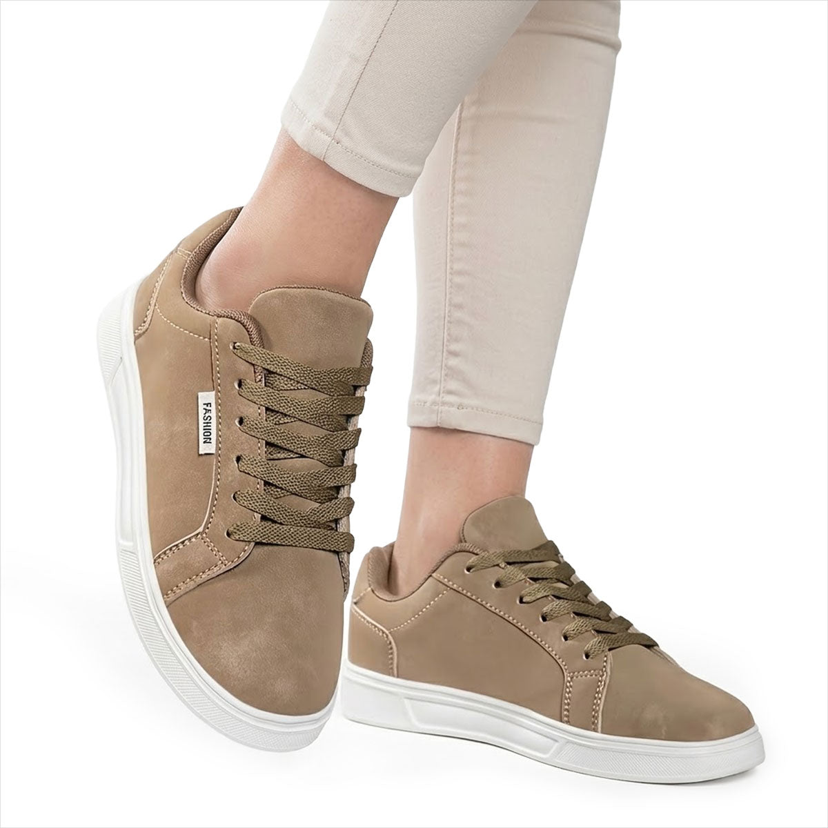 Women's Suede-Look Casual Trainers Corvine