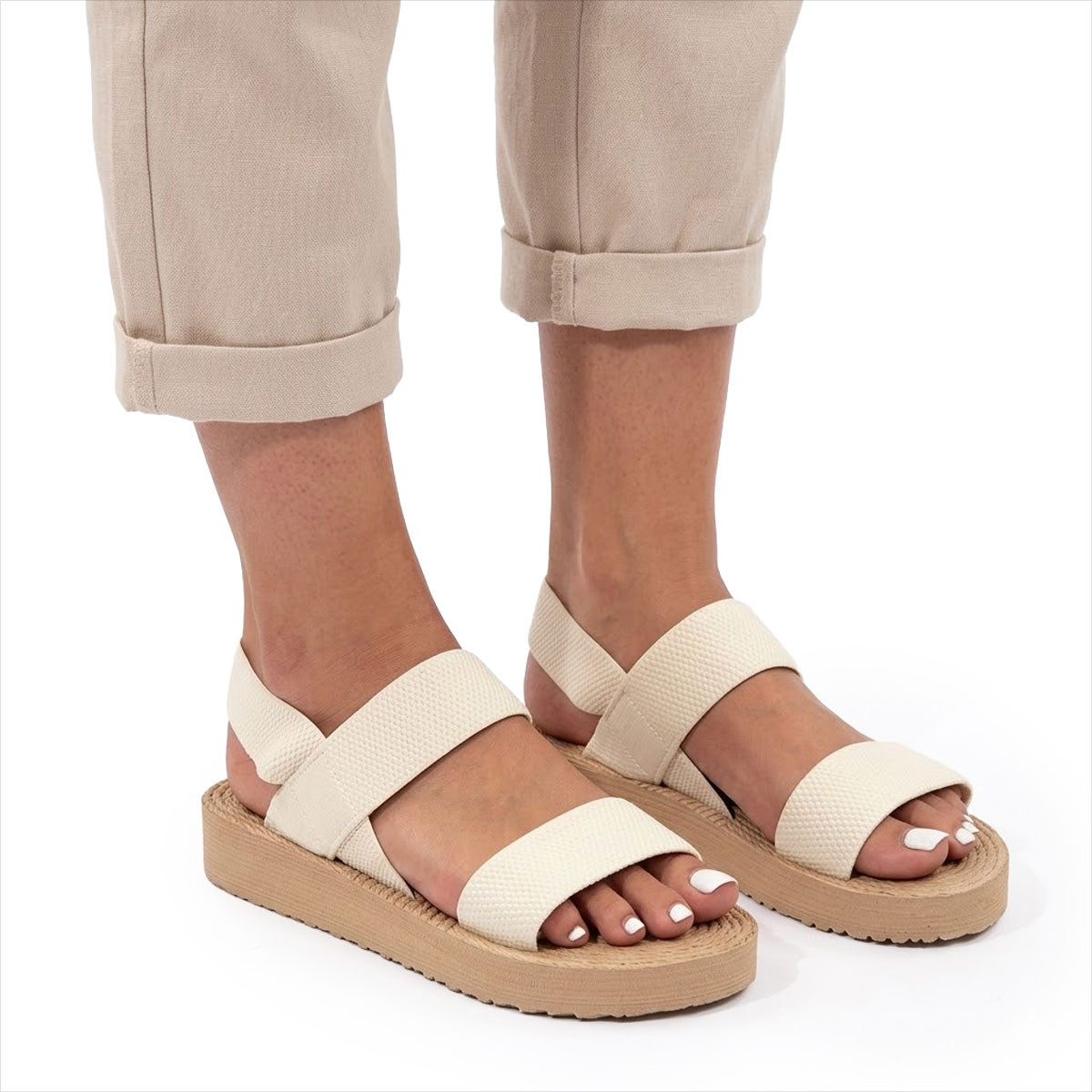 Women's Elastic Strap Platform Sandals Corvine