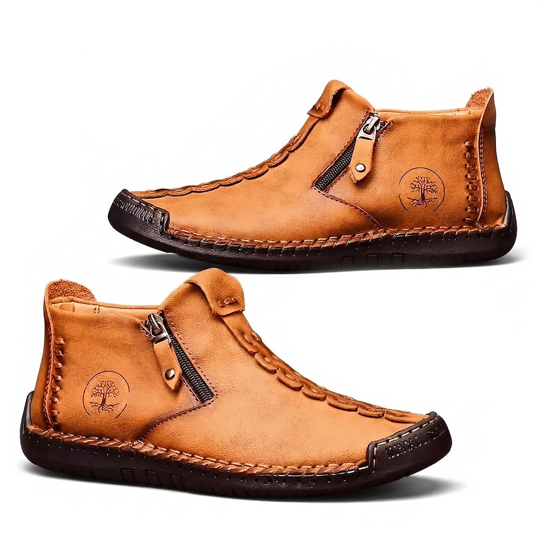 Women's Side-Zip Leather-Style Ankle Loafers Corvine