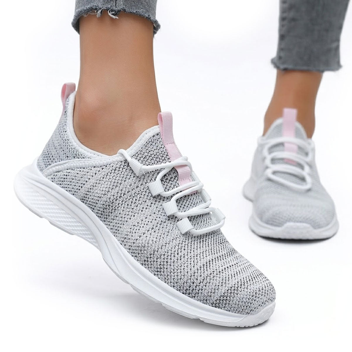Women's Bungee Lace Knit Trainers Corvine