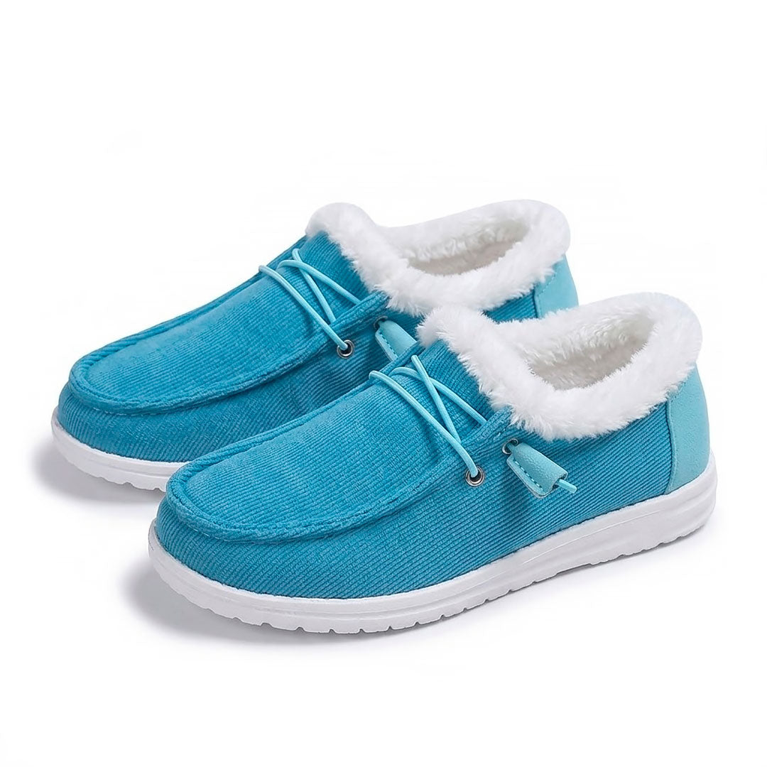 Women's Fleece-Lined Textured Comfort Loafers Corvine