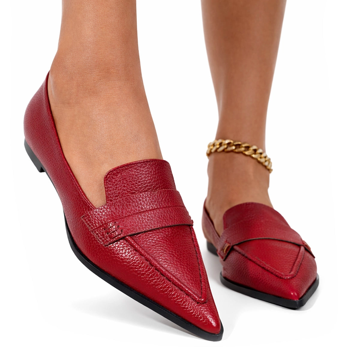 Women's Textured Pointed Flats Corvine