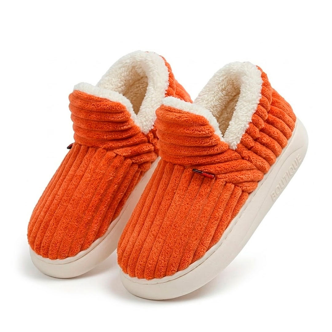 Women's Ribbed Fleece-Lined Slipper Boots Corvine