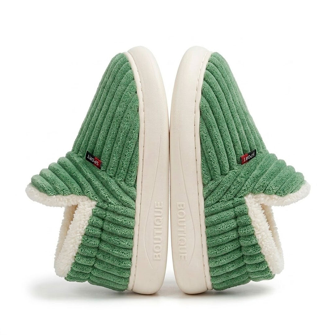Women's Ribbed Fleece-Lined Slipper Boots Corvine