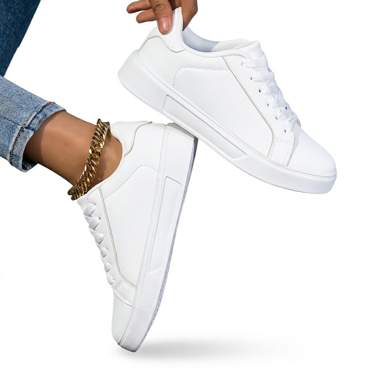 Women's Minimalist Lace-Up Trainers Corvine
