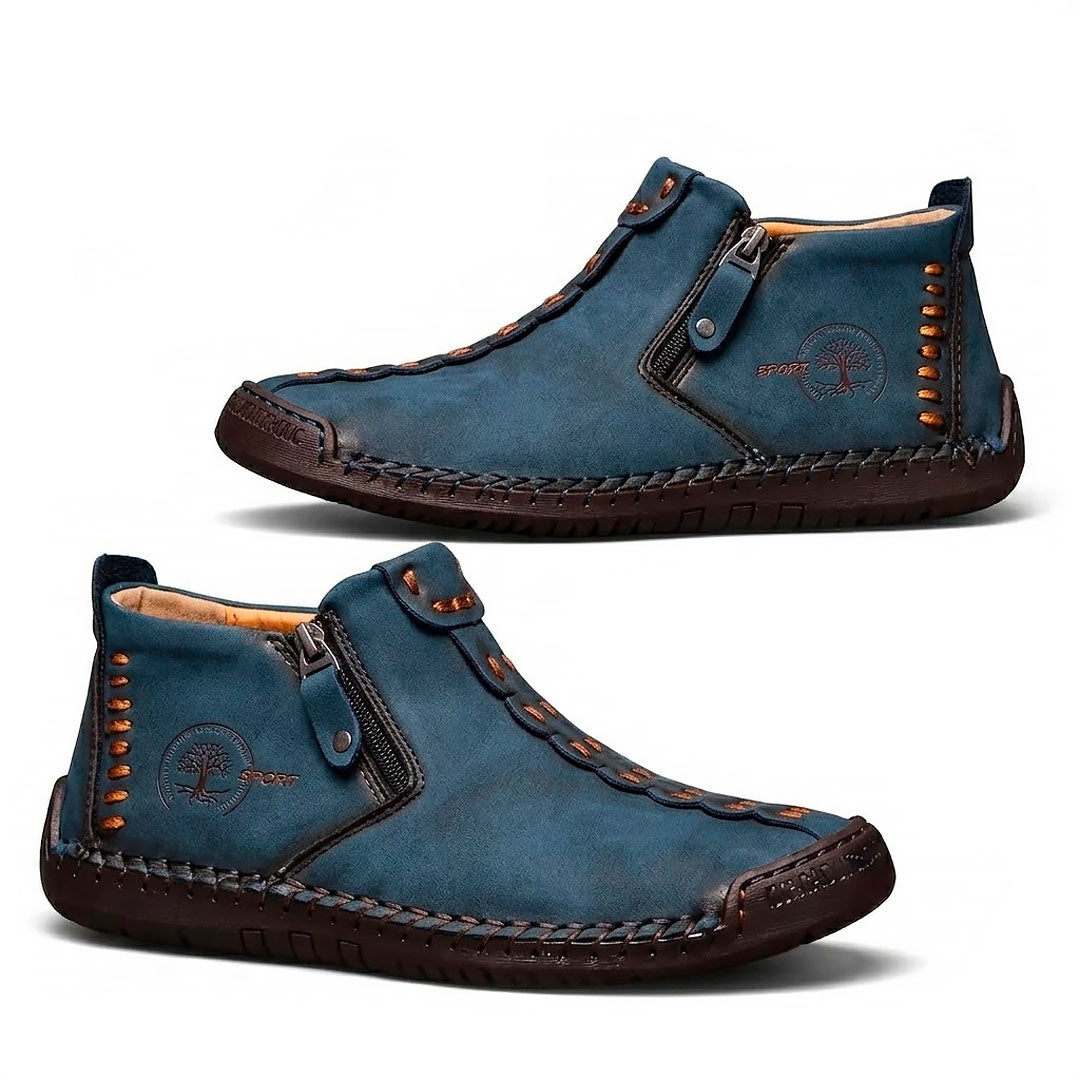 Women's Side-Zip Leather-Style Ankle Loafers Corvine