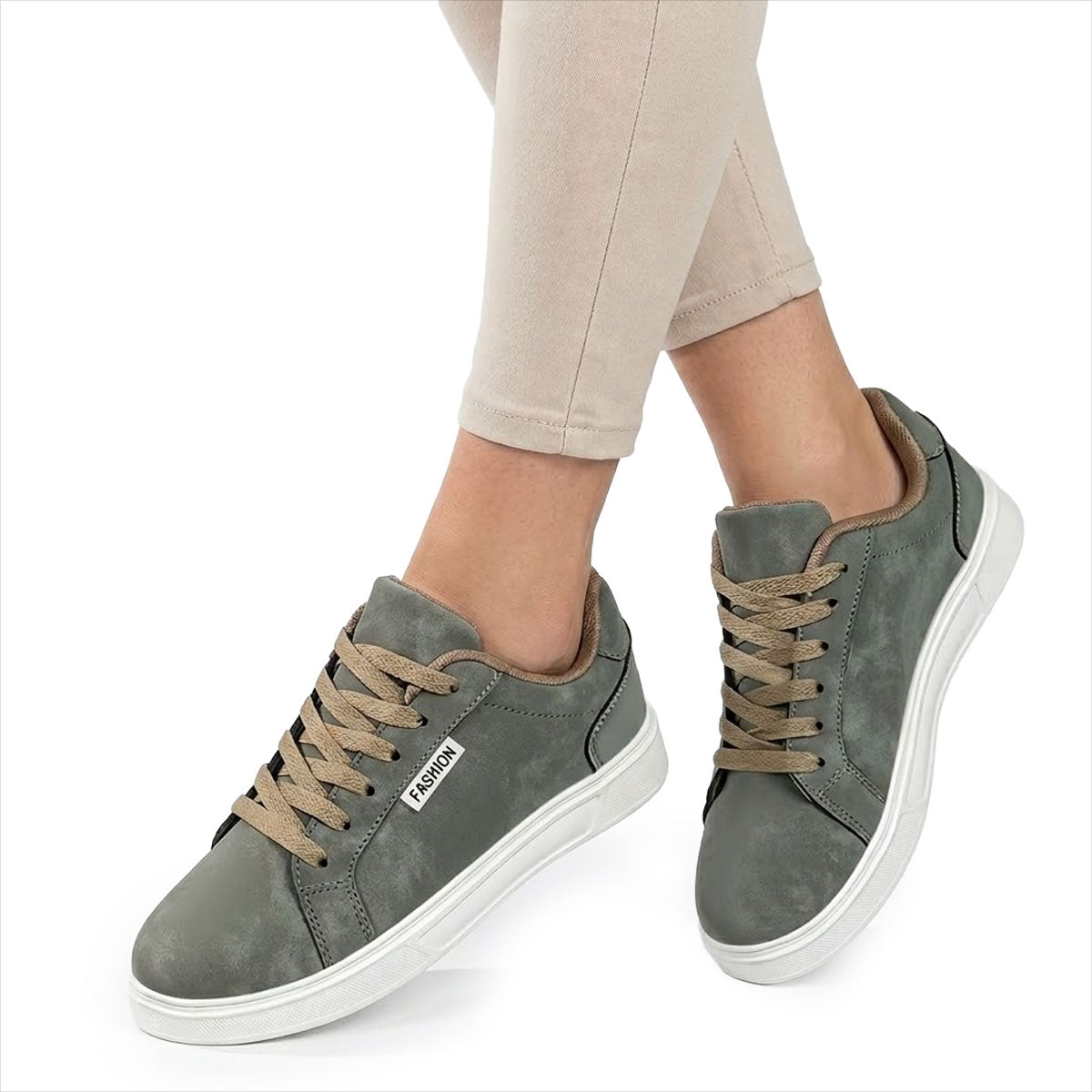Women's Suede-Look Casual Trainers Corvine