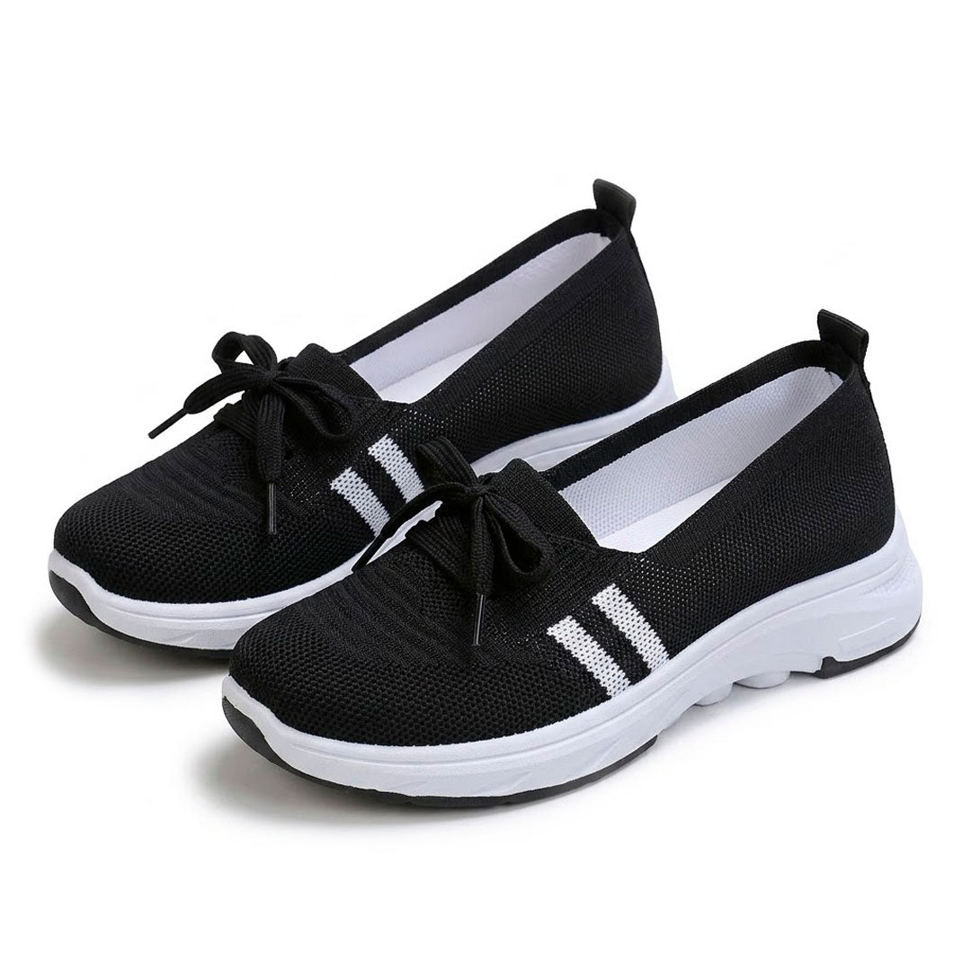 Women's Sporty Bow-Detail Knit Trainers Corvine