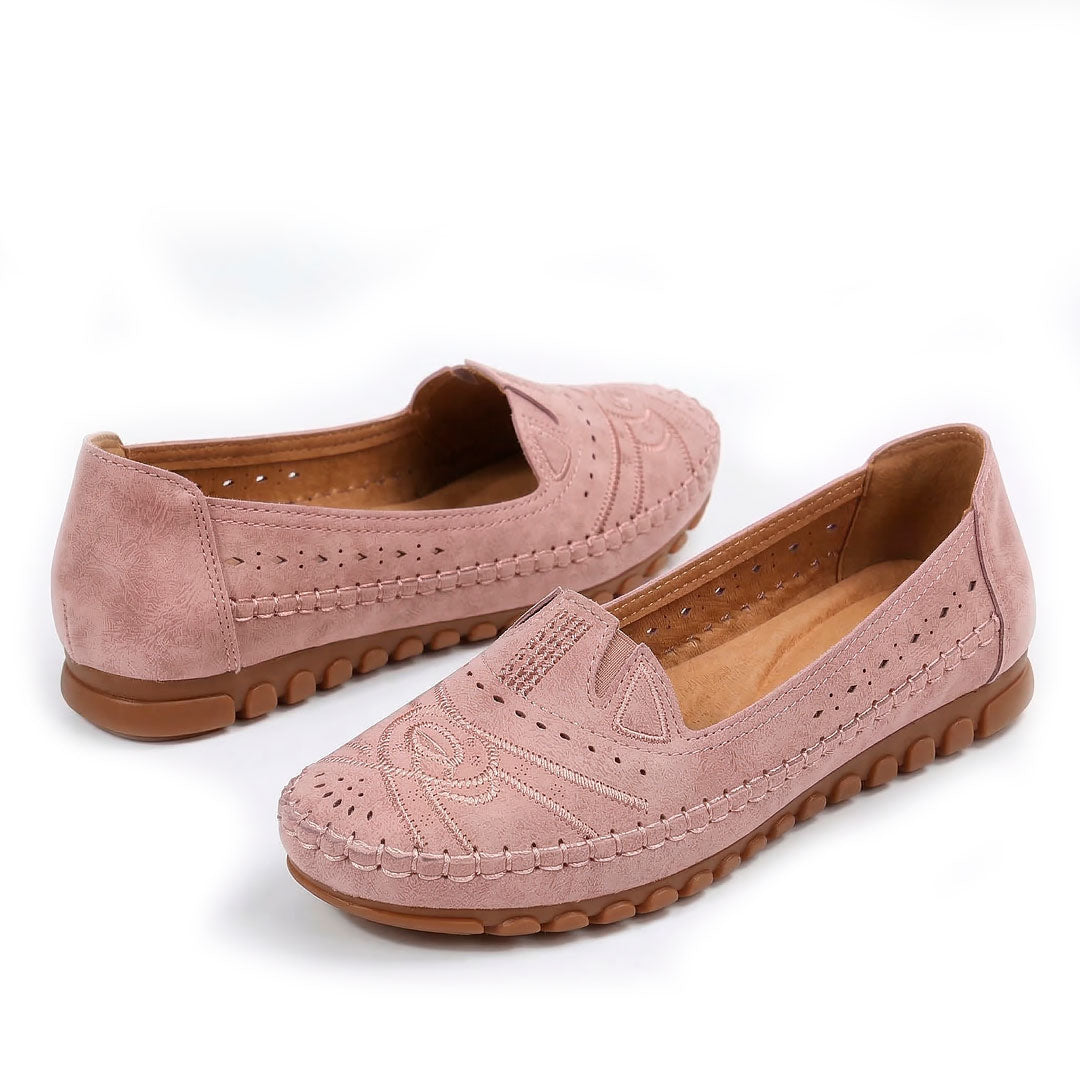 Women's Laser-Cut Suede Loafers Corvine
