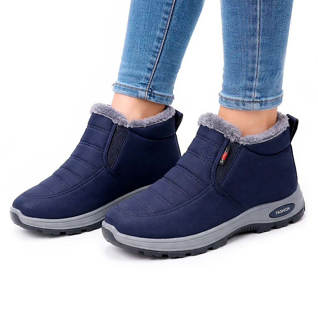 Women's Fleece-Lined Slip-On Winter Ankle Boots Corvine