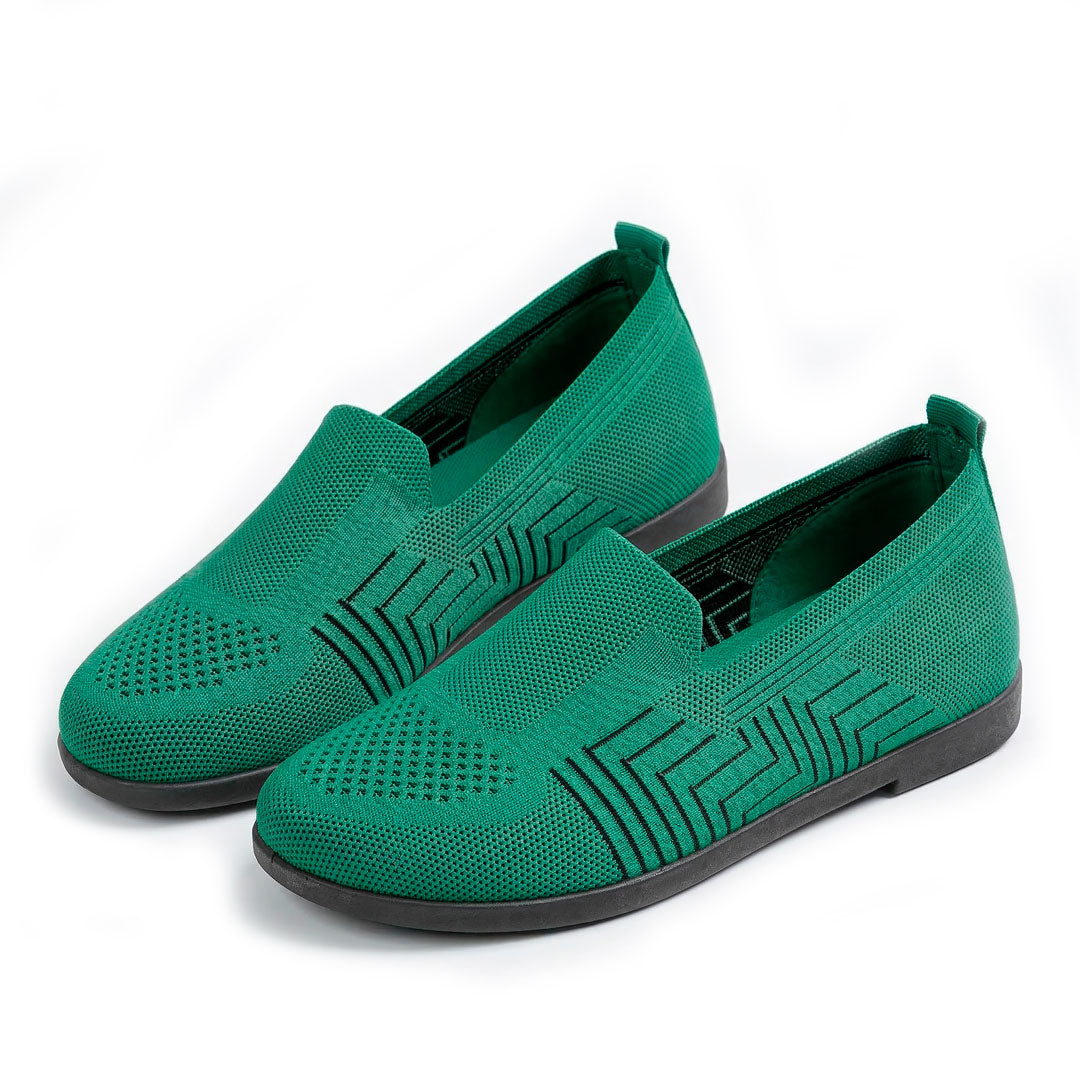 Women's Linear Knit Flats Corvine