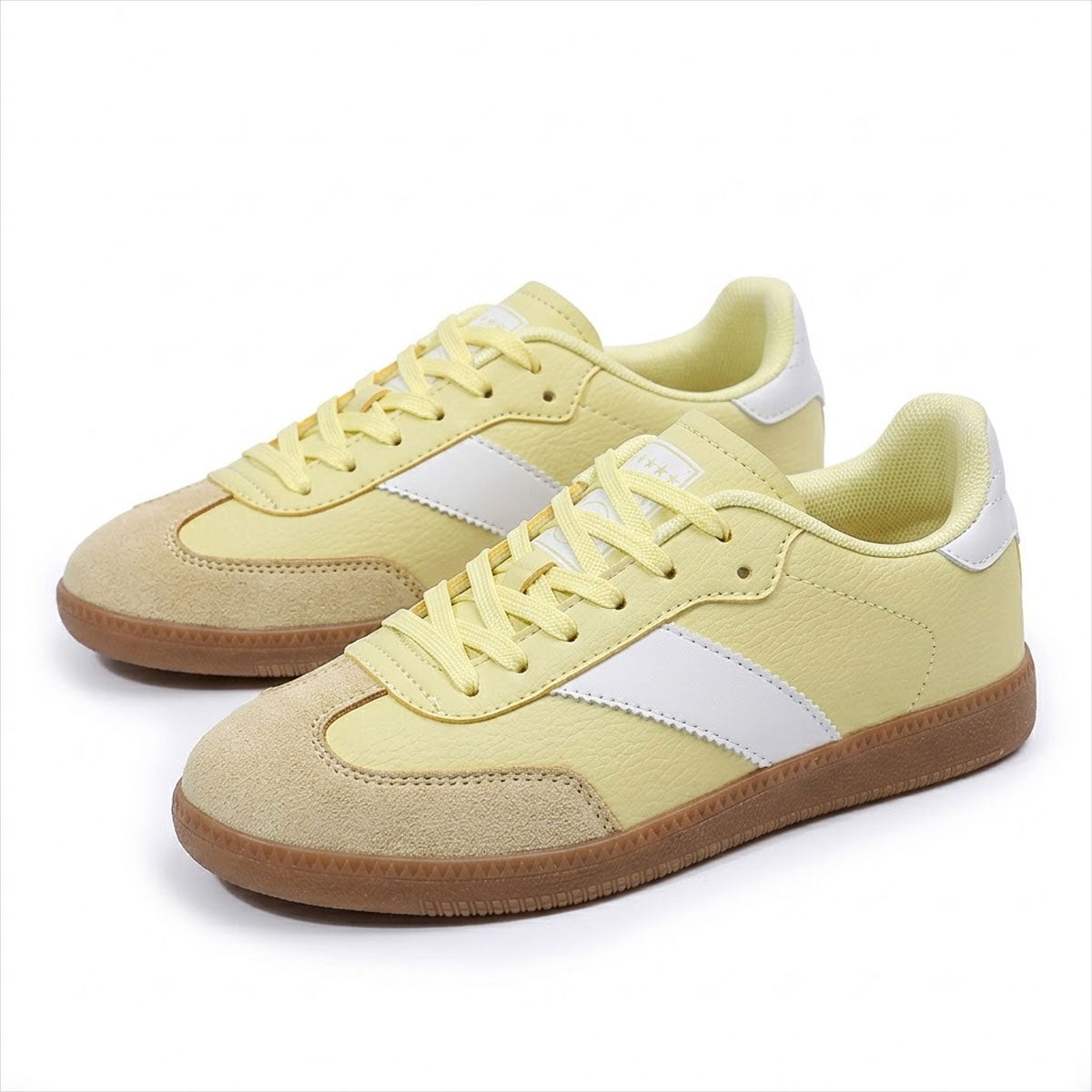 Women's Lemon Retro Gum-Sole Trainers Corvine