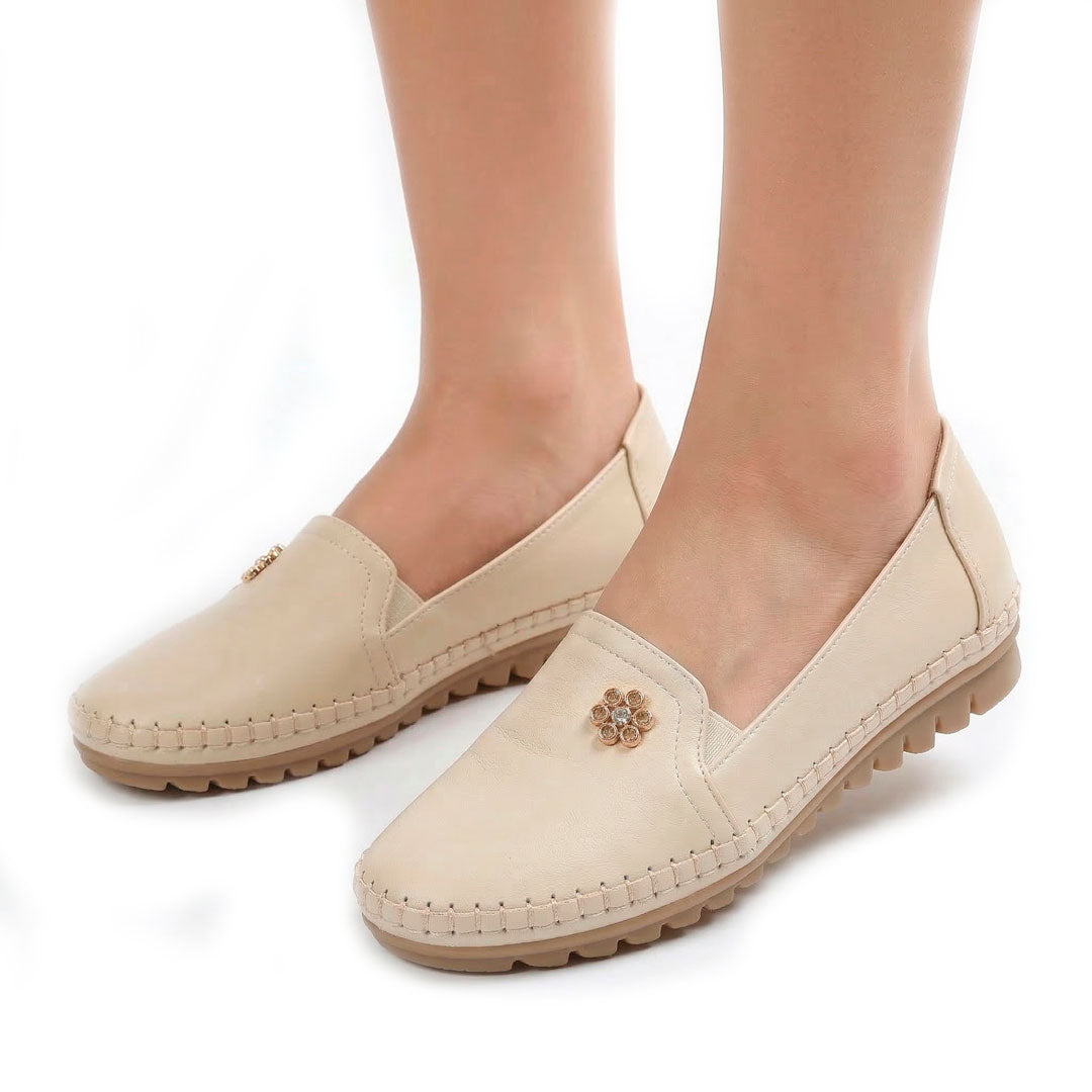Women's Stitch-Trim Floral Loafers Corvine