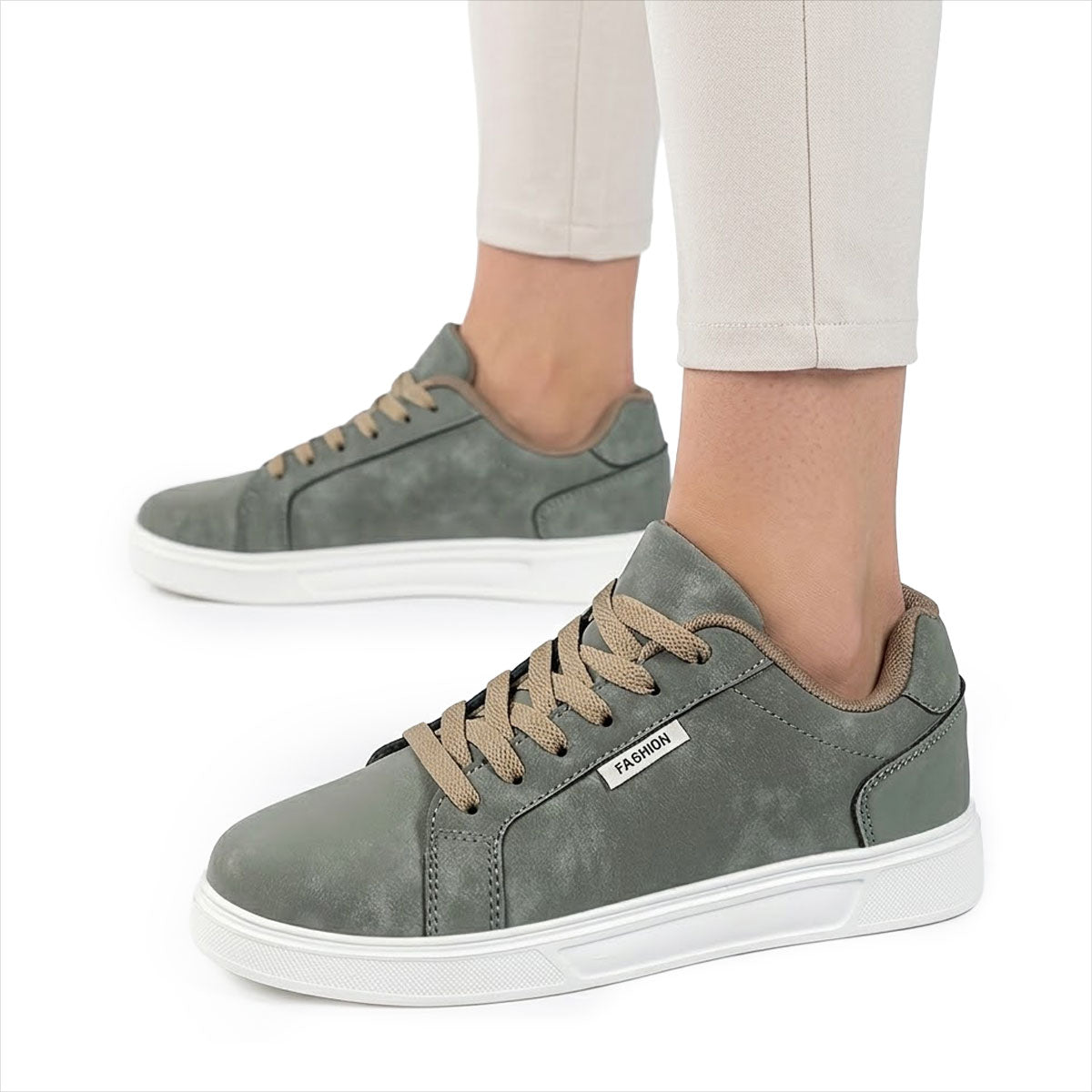 Women's Suede-Look Casual Trainers Corvine