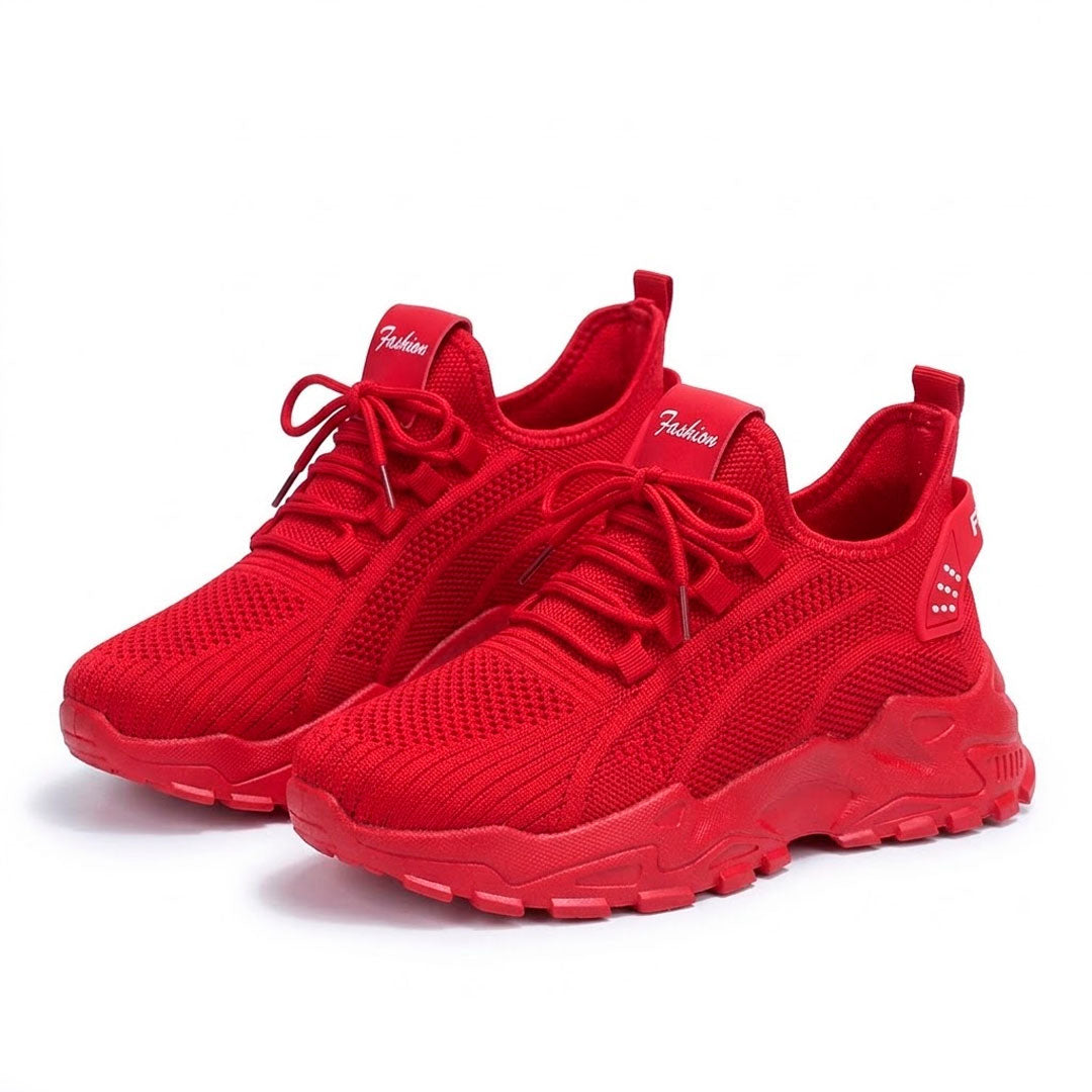Women's Breathable Mesh Chunky Sole Trainers Corvine