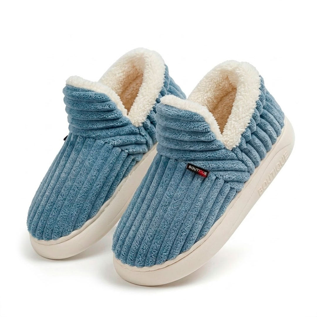 Women's Ribbed Fleece-Lined Slipper Boots Corvine