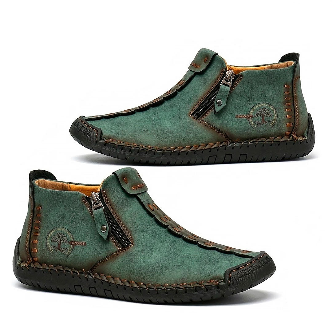 Women's Side-Zip Leather-Style Ankle Loafers Corvine