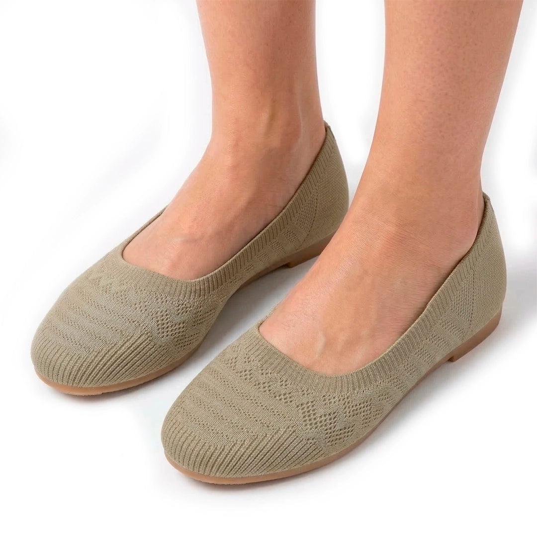Women's Breathable Knit Ballet Flats Corvine