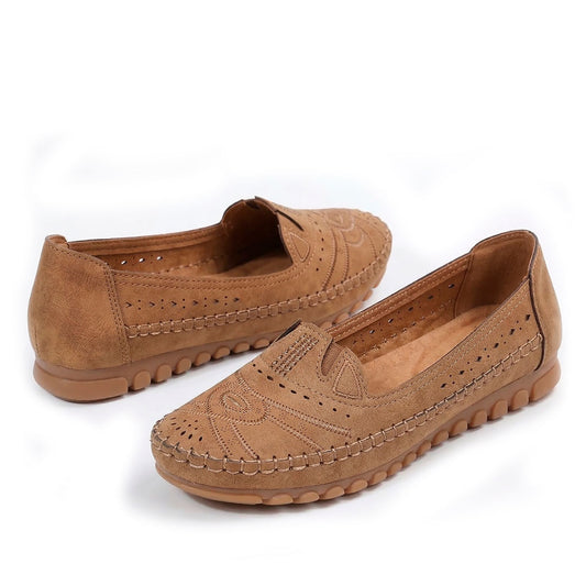 Women's Laser-Cut Suede Loafers Corvine