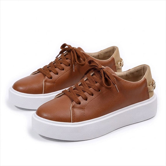Women's Chain-Detail Platform Trainers Corvine