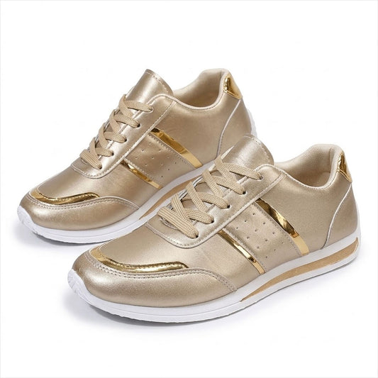 Women's Metallic Shimmer Trainers Corvine