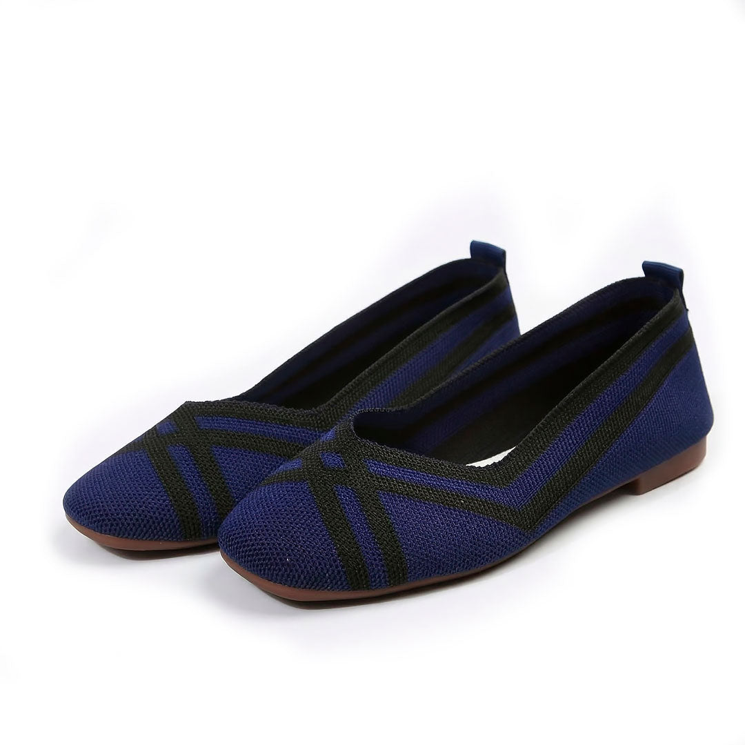 Women's Geometric Knit Flats Corvine