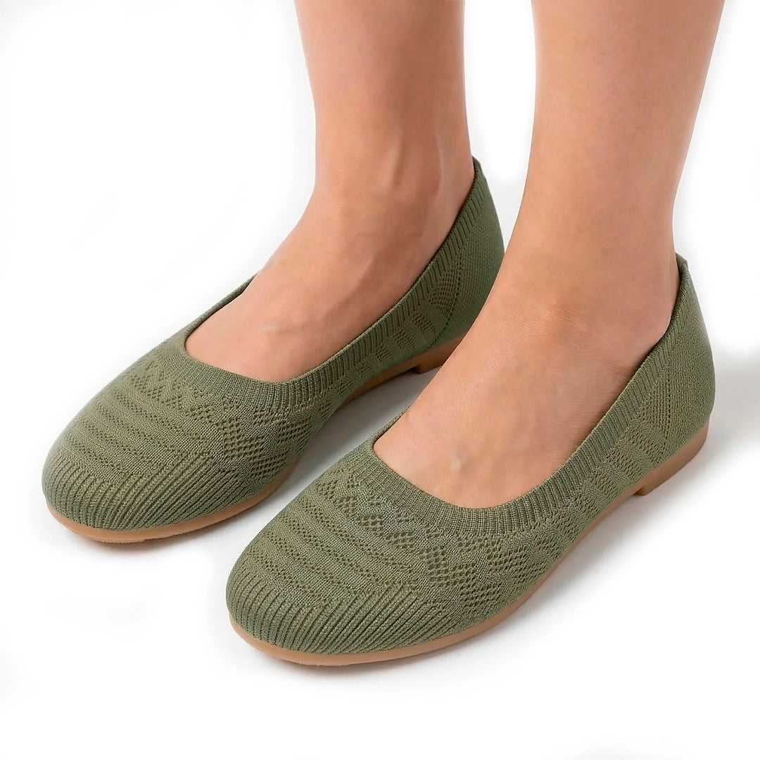 Women's Breathable Knit Ballet Flats Corvine