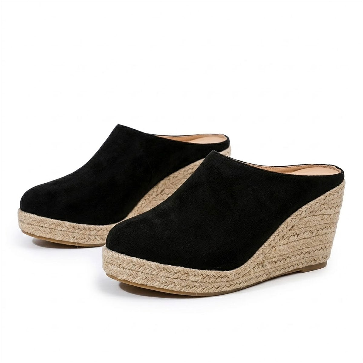Women's Closed-Toe Espadrille Wedge Mules Corvine