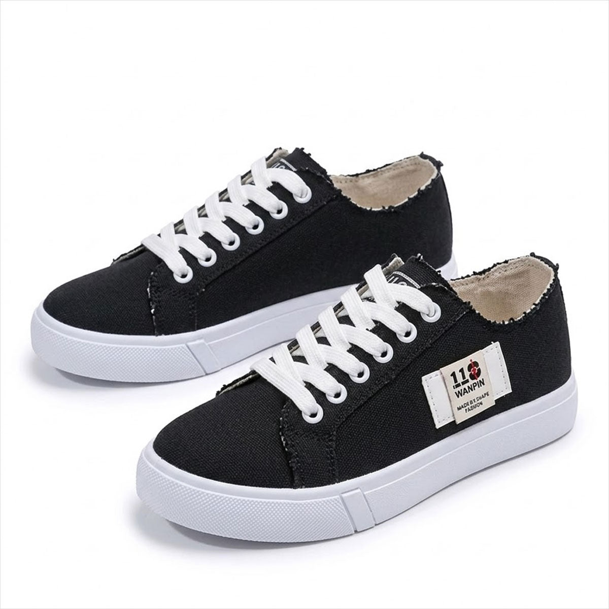 Women's Raw-Edge Denim-Style Trainers Corvine