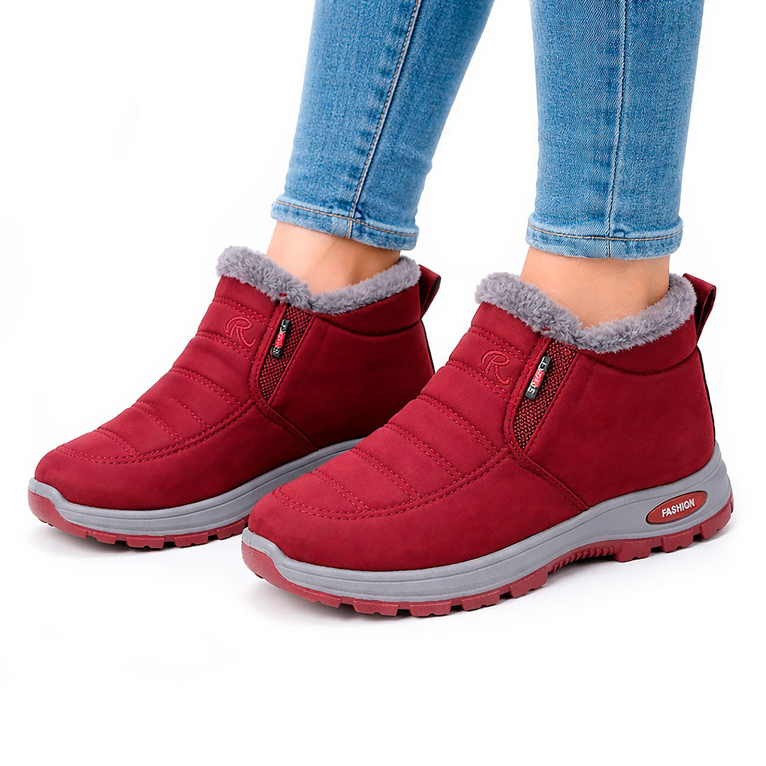 Women's Fleece-Lined Slip-On Winter Ankle Boots Corvine