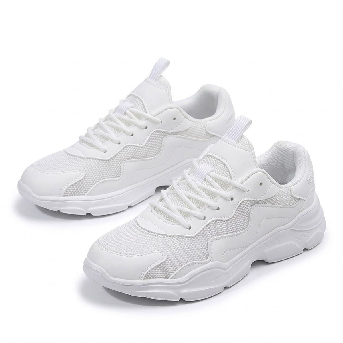 Women's Chunky Mixed-Panel Trainers Corvine