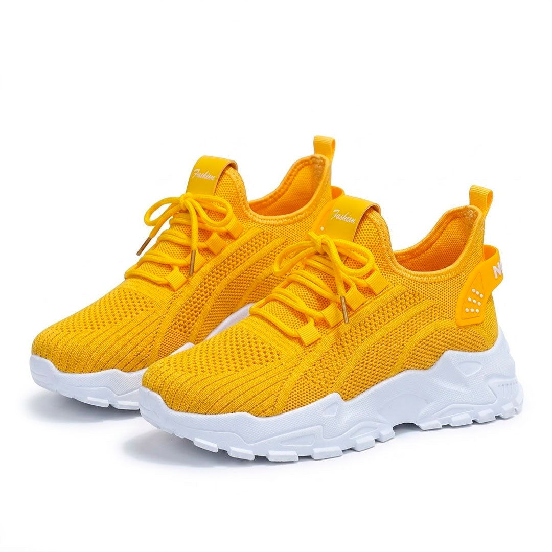 Women's Breathable Mesh Chunky Sole Trainers Corvine