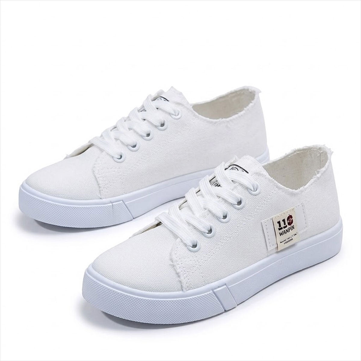 Women's Raw-Edge Denim-Style Trainers Corvine