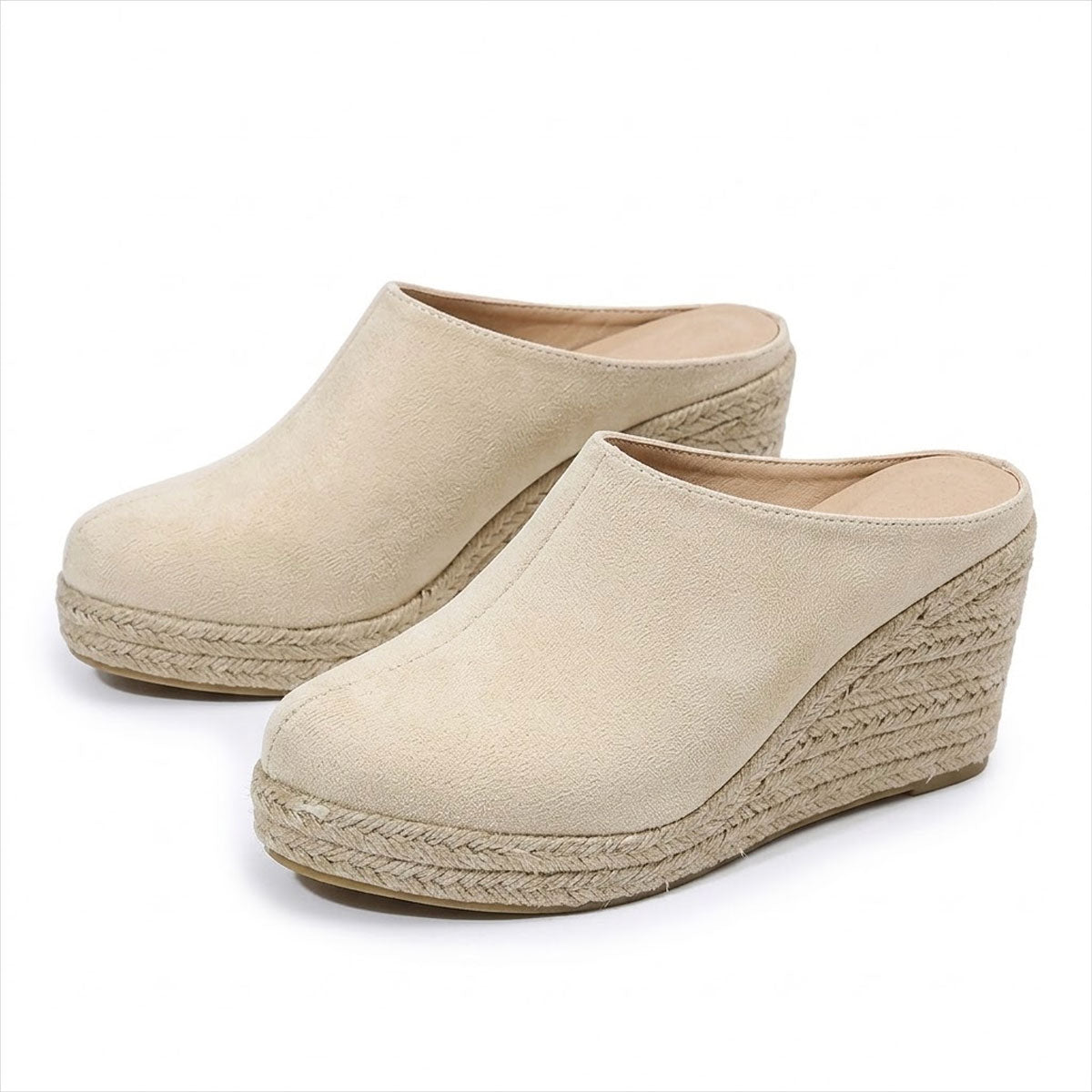 Women's Closed-Toe Espadrille Wedge Mules Corvine