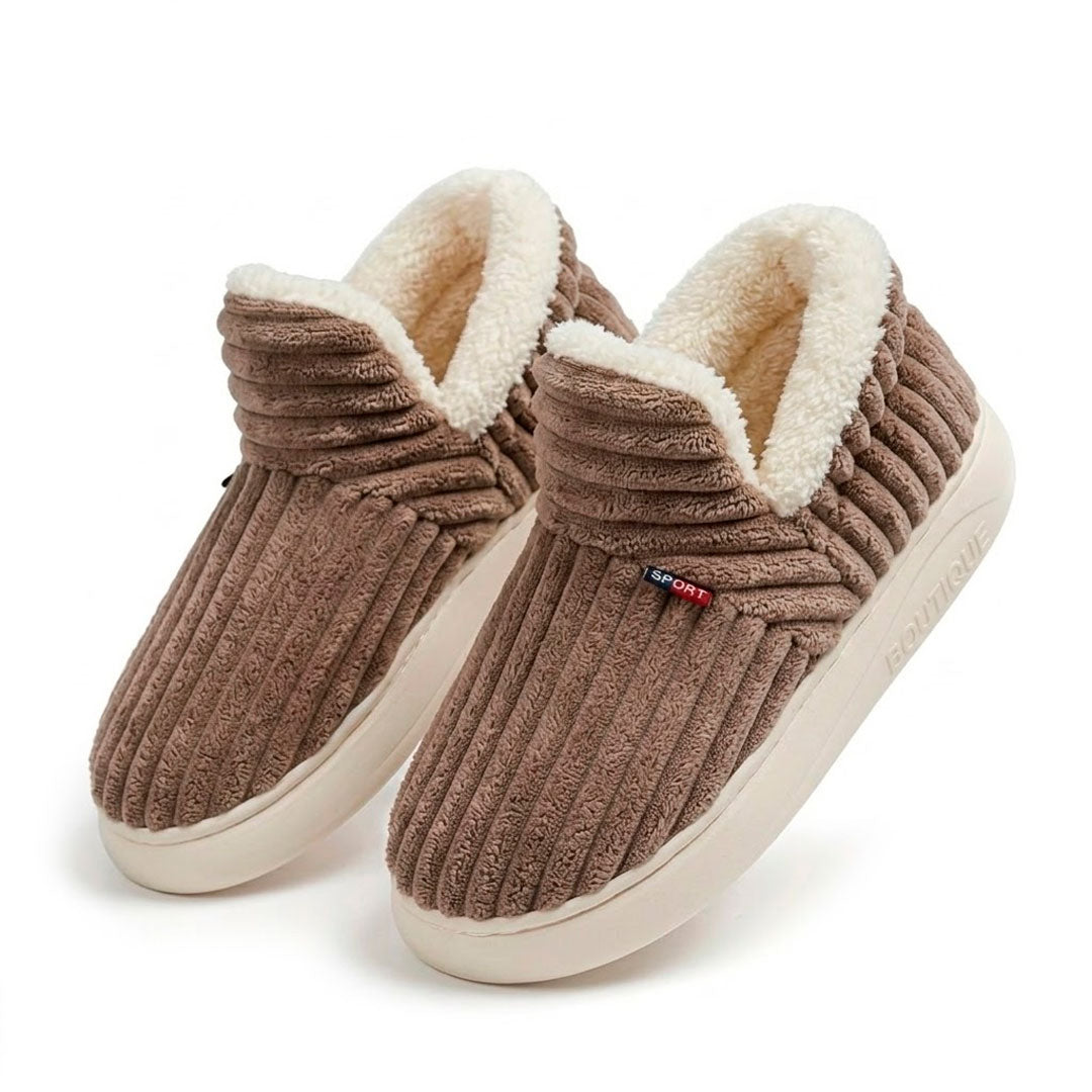 Women's Ribbed Fleece-Lined Slipper Boots Corvine