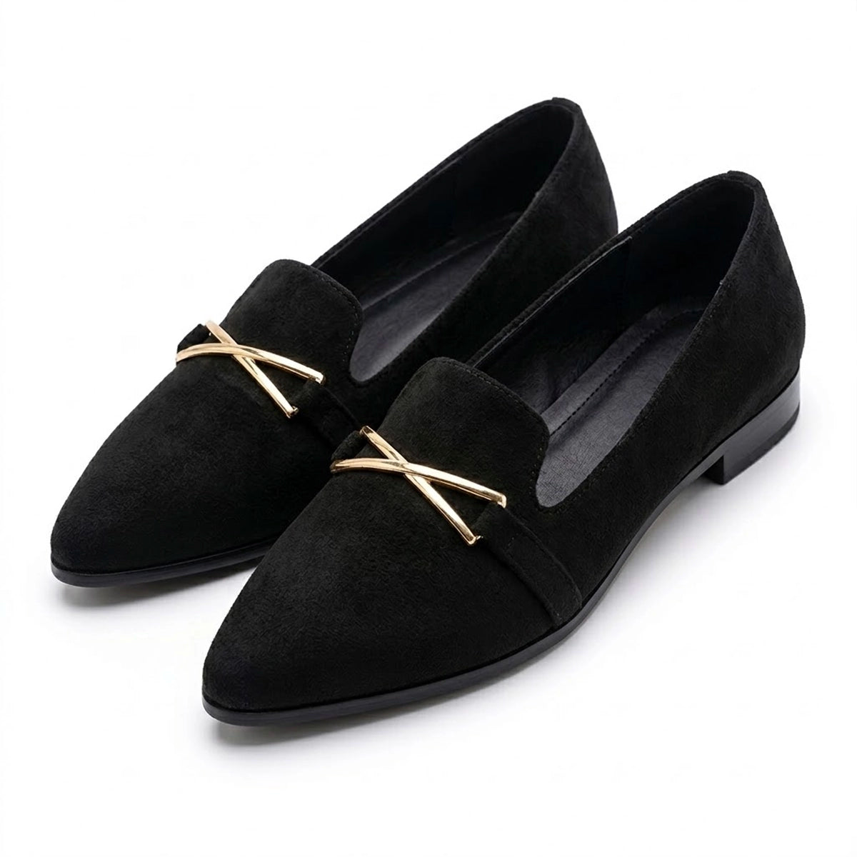 Women's Suede Pointed Flats Corvine