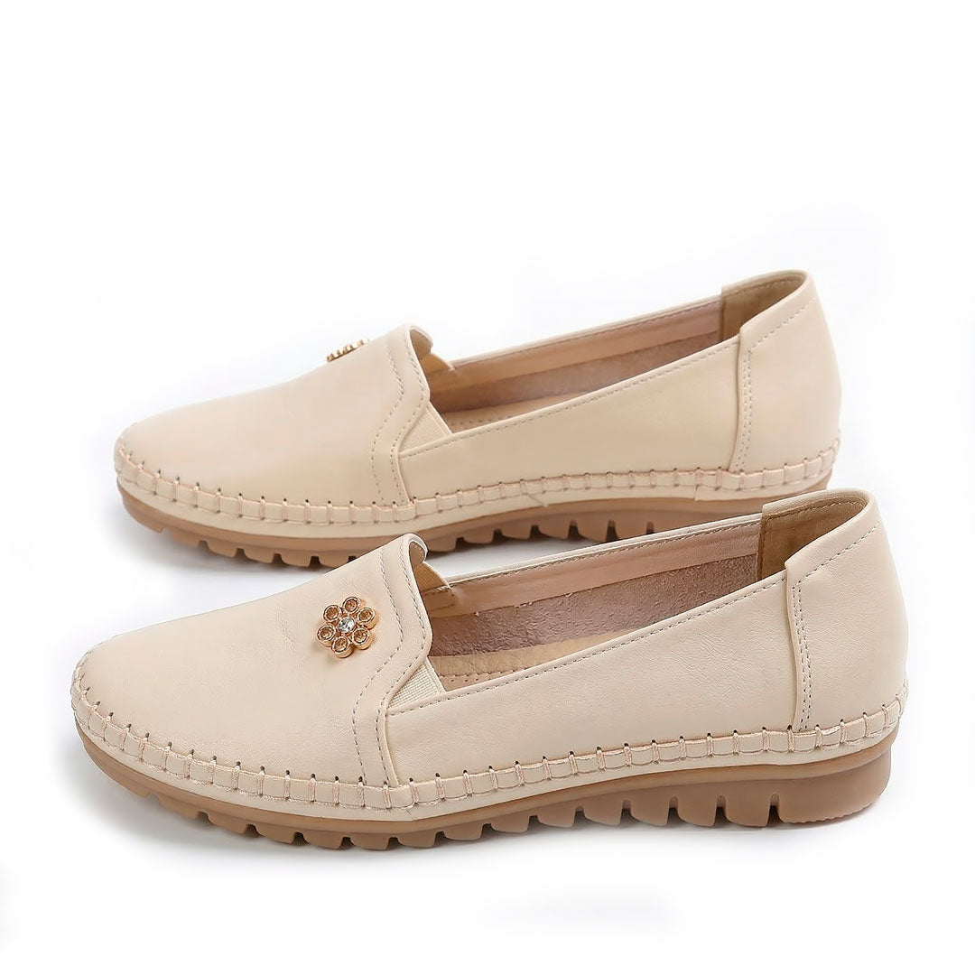 Women's Stitch-Trim Floral Loafers Corvine