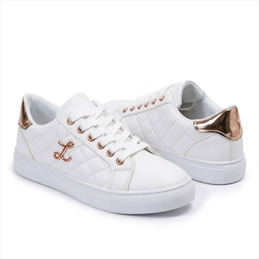 Women's Quilted Metallic-Accent Trainers Corvine