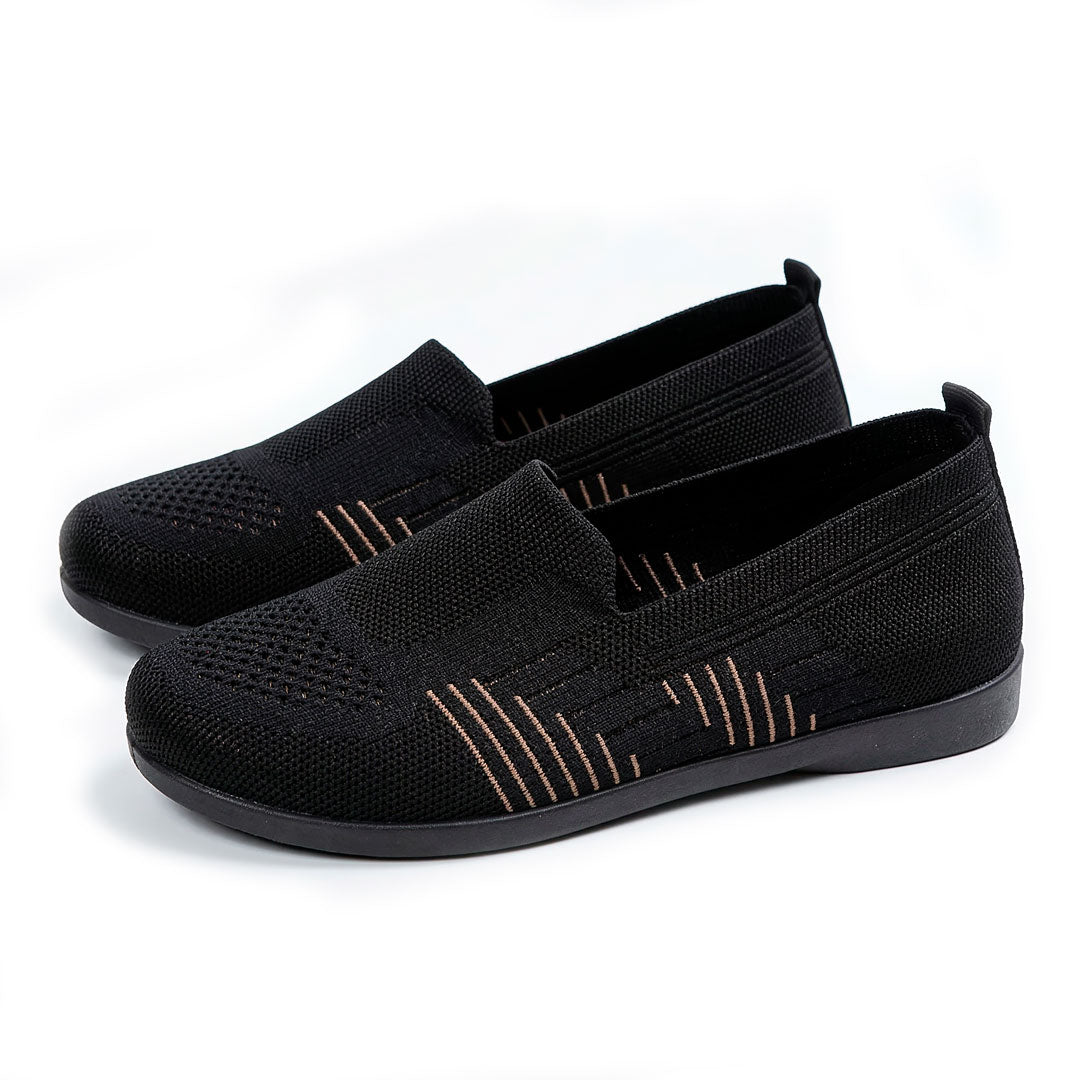 Women's Linear Knit Flats Corvine