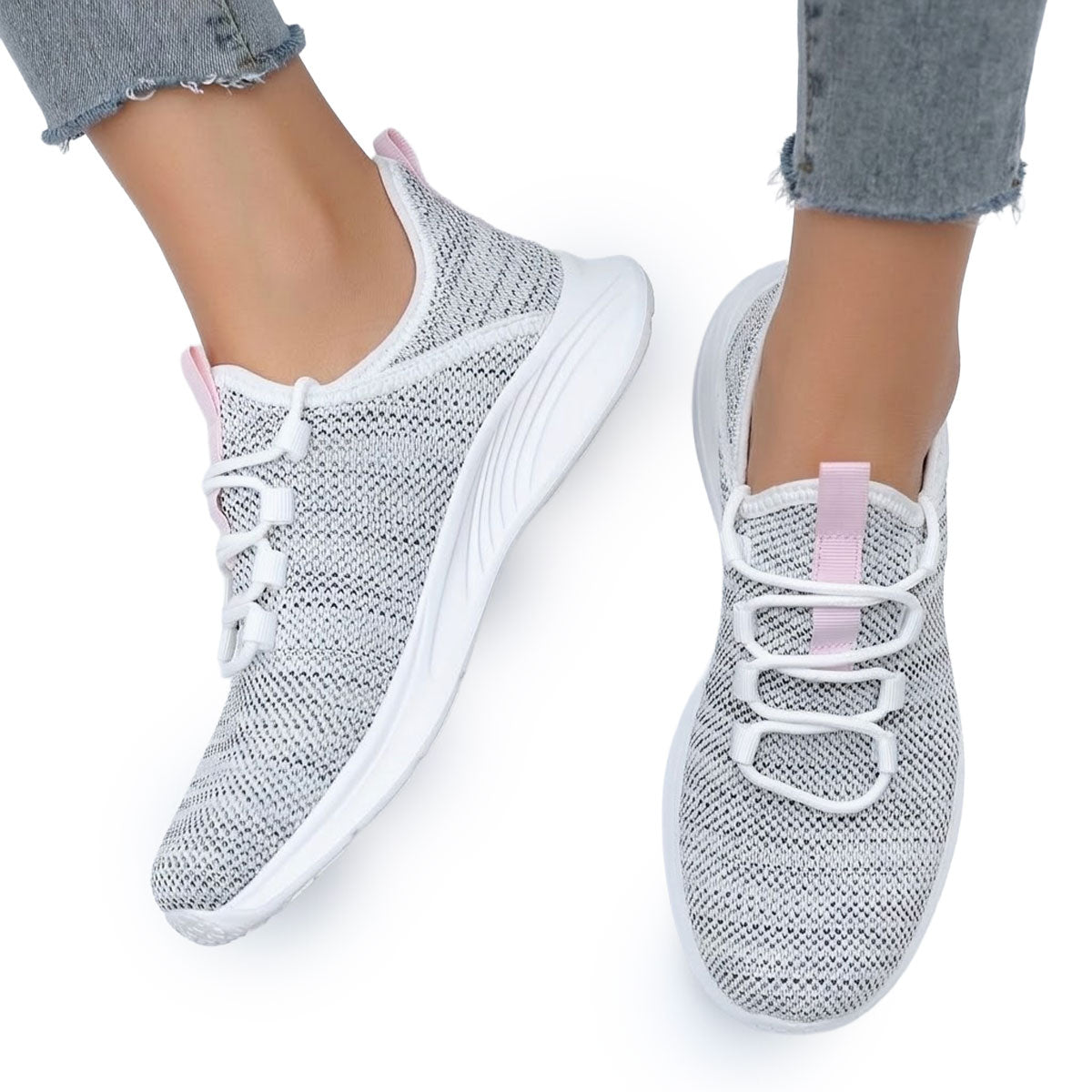 Women's Bungee Lace Knit Trainers Corvine