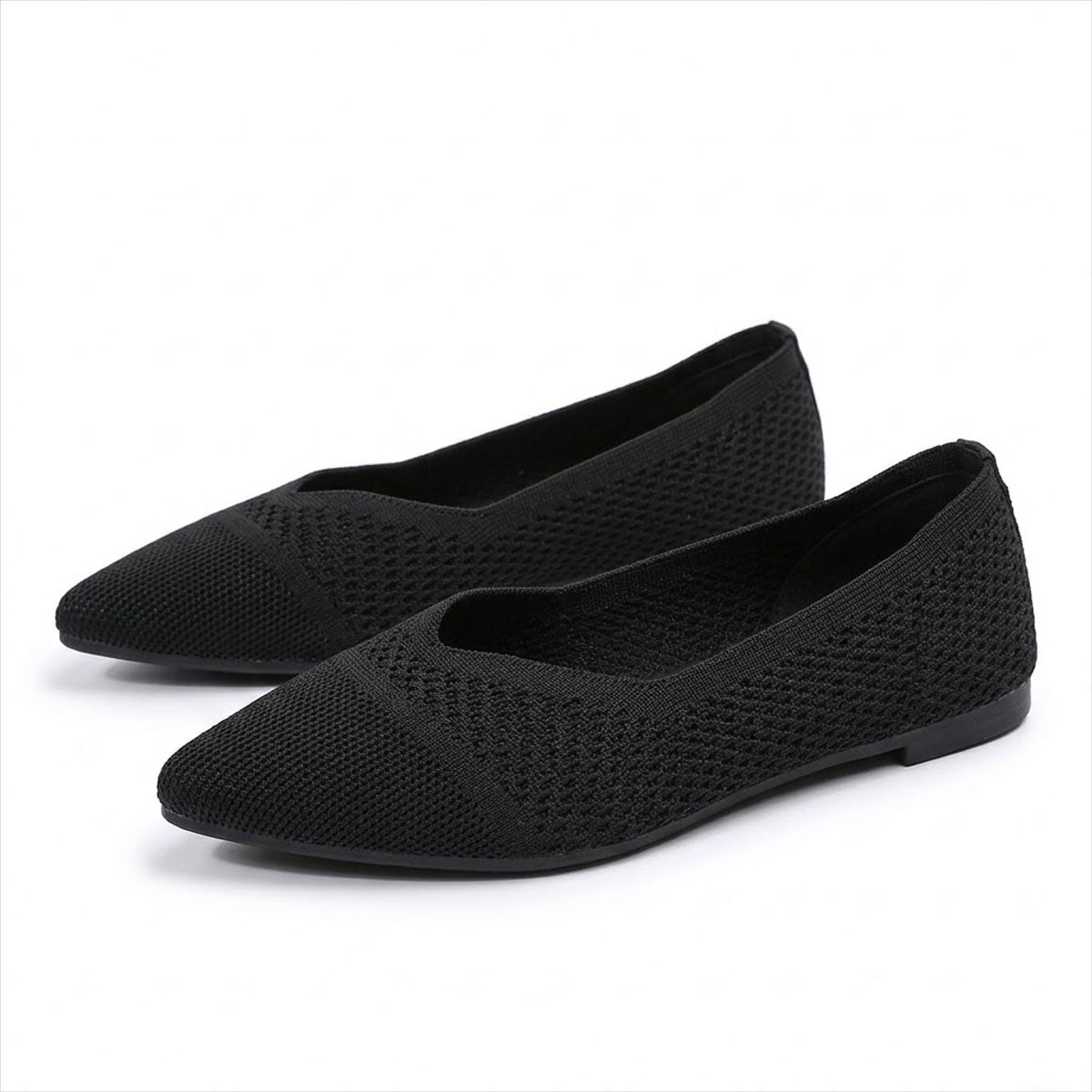 Women's Pointed-Toe Breathable Knit Flats Corvine