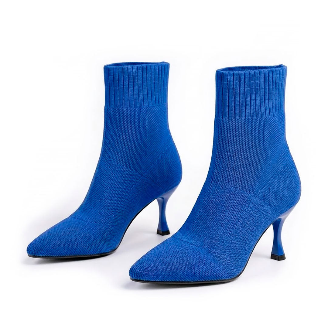 Women's Pointed-Toe Stretch Knit Sock Boots Corvine