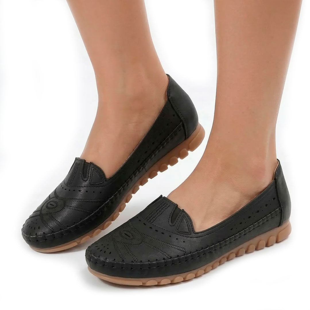 Women's Laser-Cut Suede Loafers Corvine