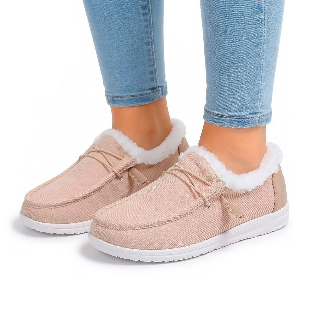 Women's Fleece-Lined Textured Comfort Loafers Corvine