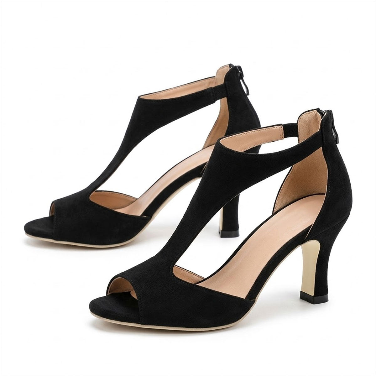 Women's Suede-Look Kitten Heel Sandals Corvine