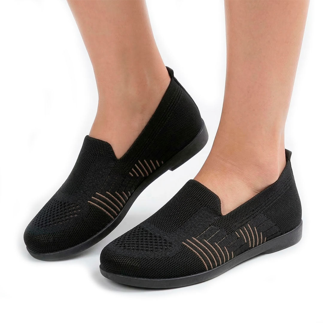 Women's Linear Knit Flats Corvine