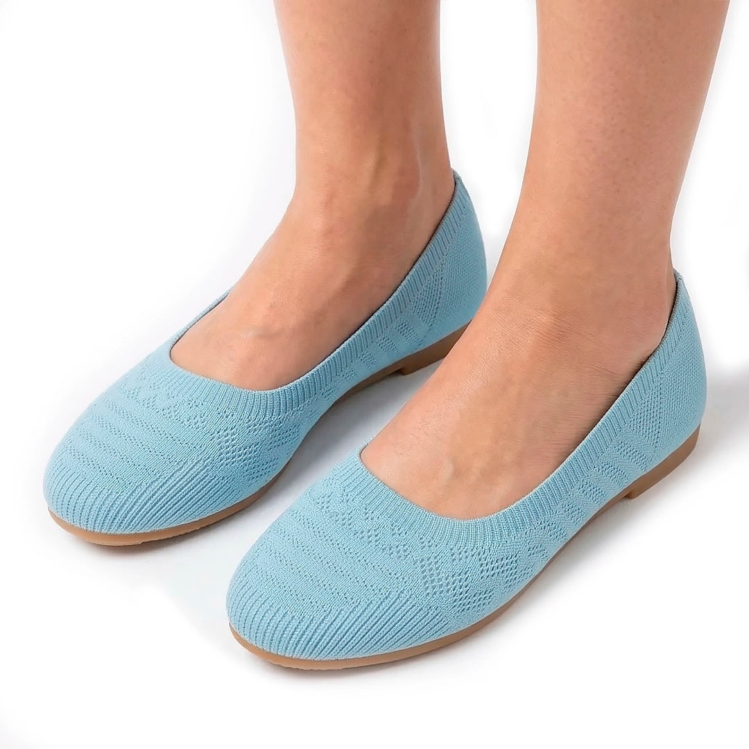 Women's Breathable Knit Ballet Flats Corvine