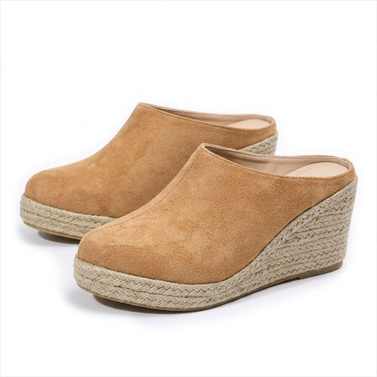 Women's Closed-Toe Espadrille Wedge Mules Corvine