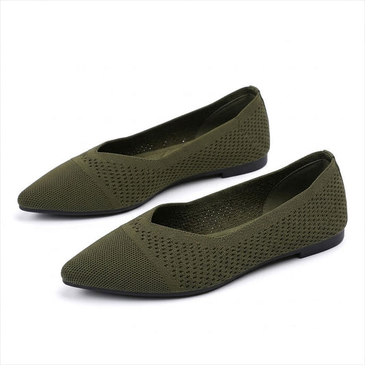 Women's Pointed-Toe Breathable Knit Flats Corvine